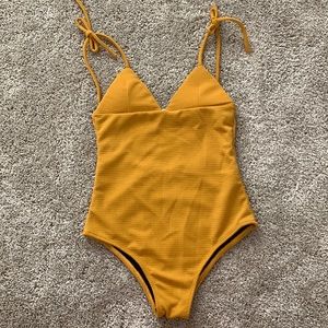 Mustard Onepiece Swimwear